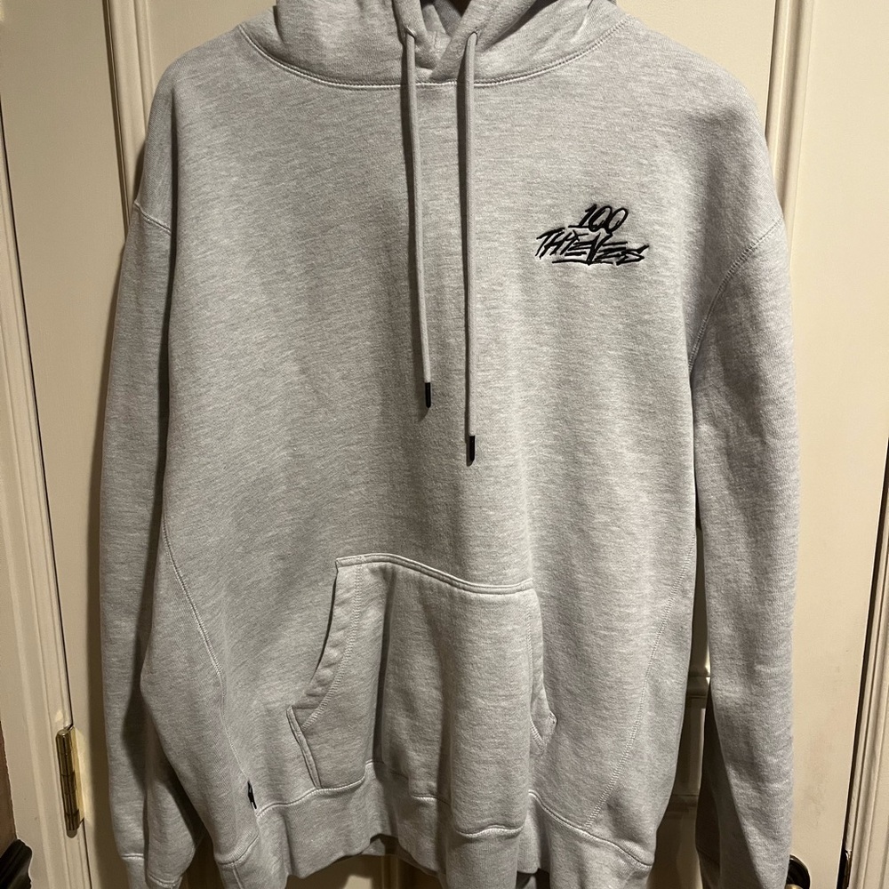 100 Thieves Light Gray Hoodie